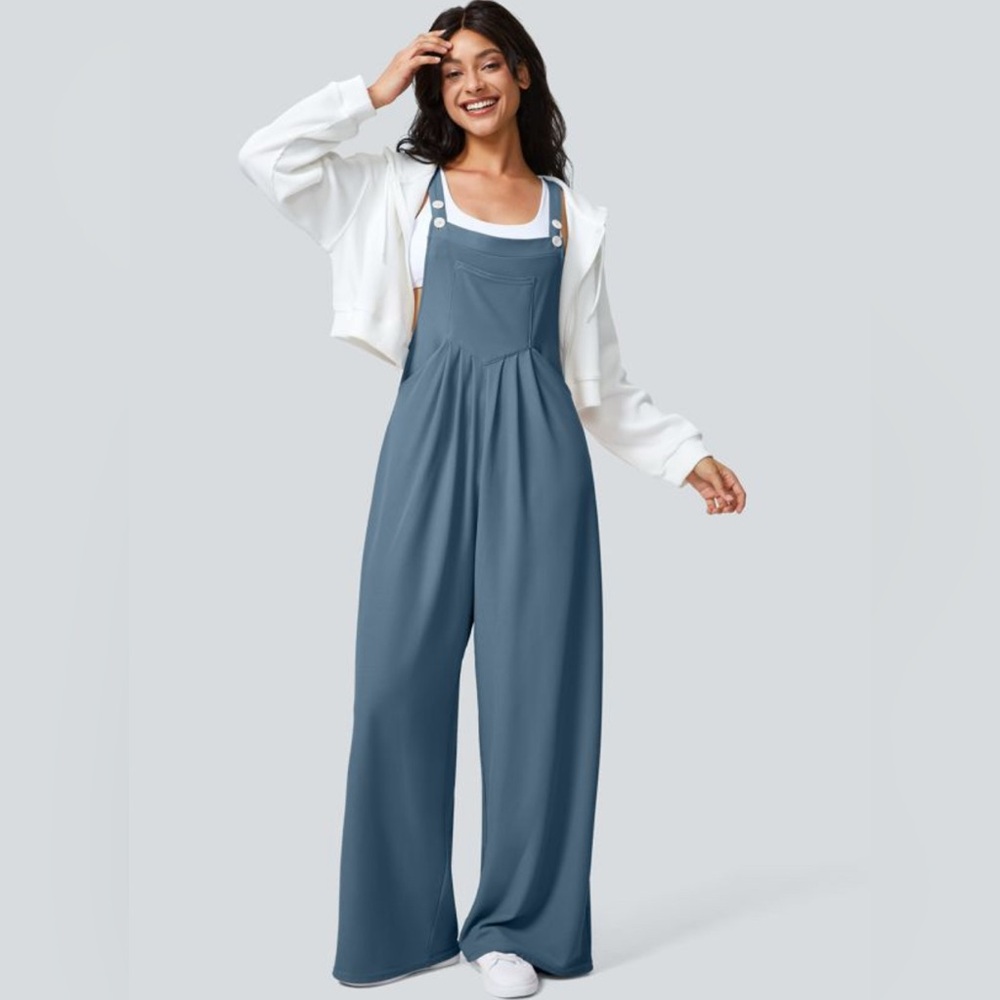 Halara Waffle Knit Overalls
